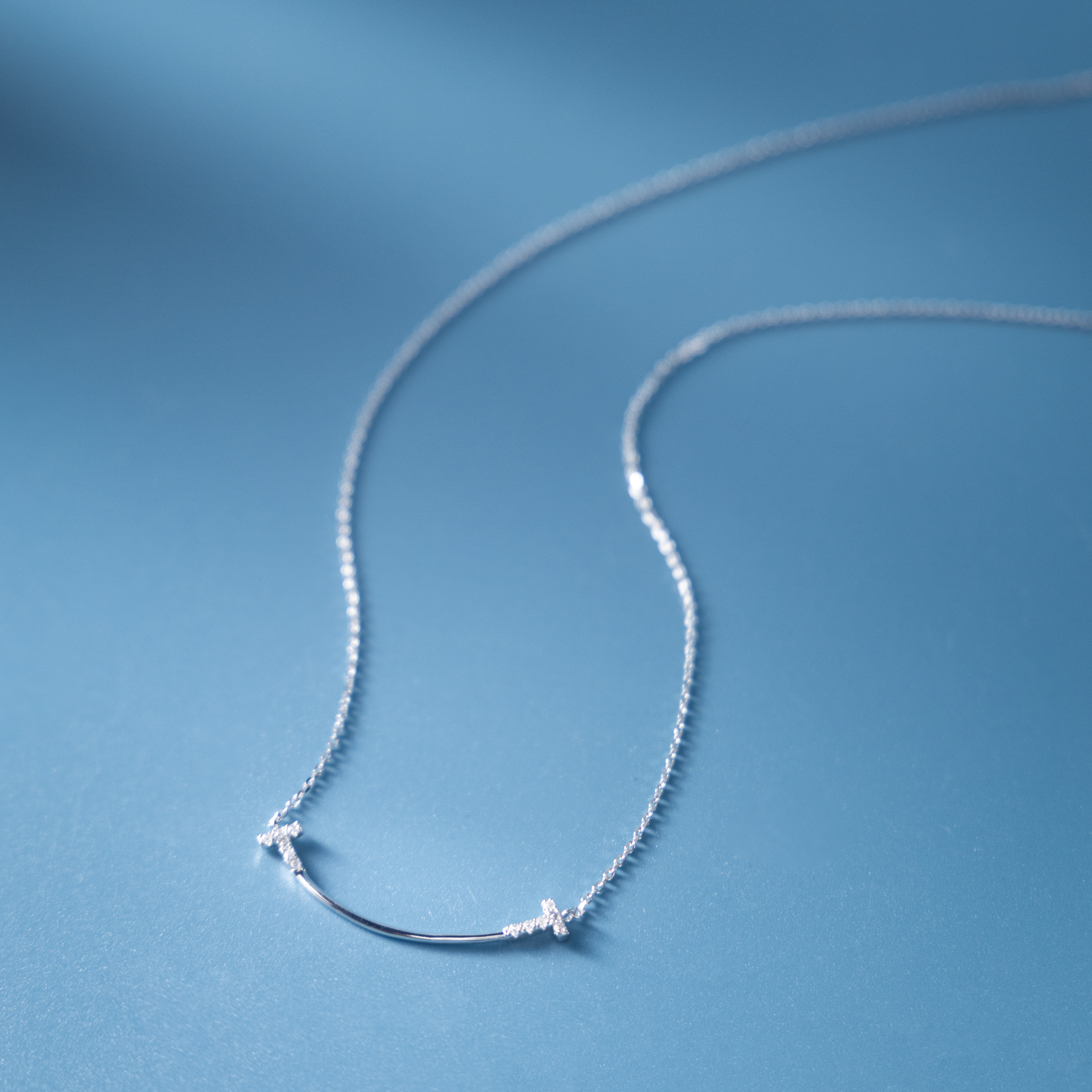 从容而生 笑脸项链925银